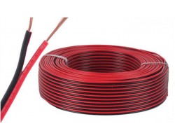 Cable paralelo 2 hilos 0,50mm Rojo-Negro para tira led monocolor, rollo de 100mts